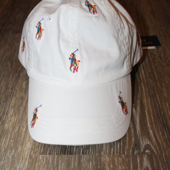 NWT POLO RALPH LAUREN MEN WOMEN'S WHITE PONY EMBROIDERED CAP‎ OSFA - Picture 1 of 4